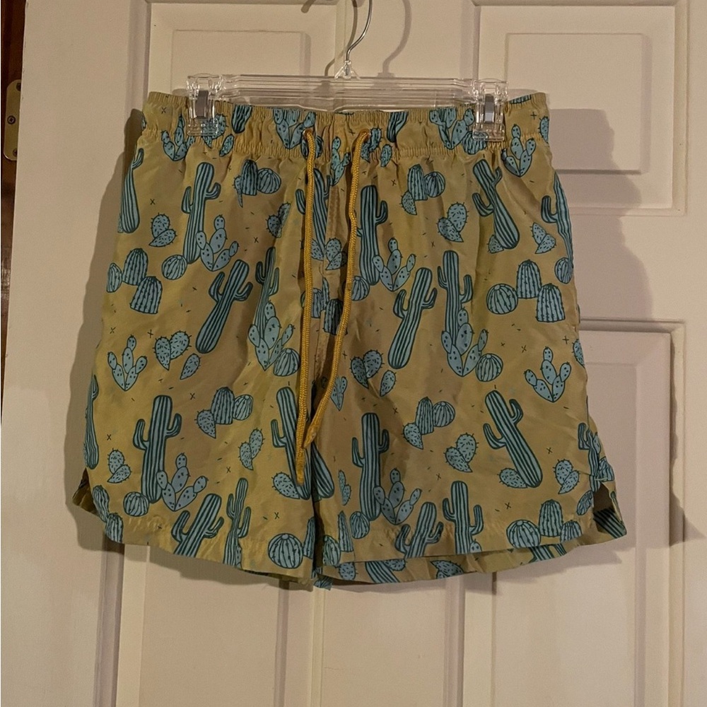 George Men's Cactus Print Swim Trunks